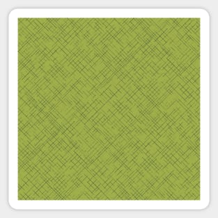 Timothy in Green and Blue Crosshatching Sticker